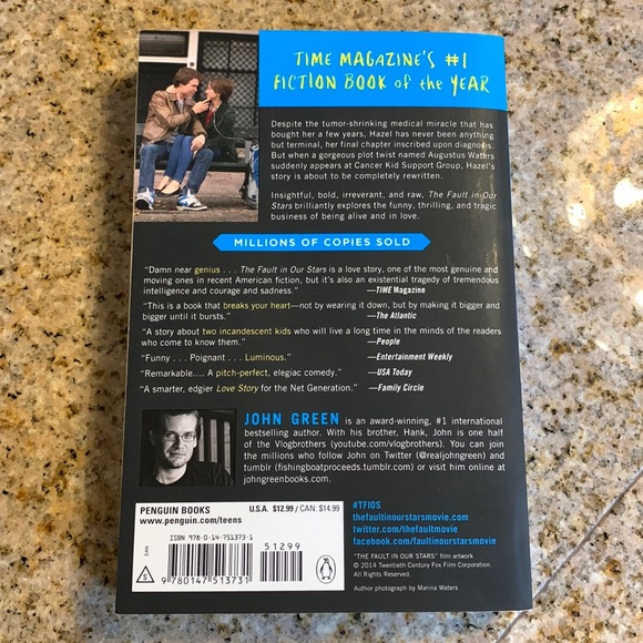 The Fault in our Stars Paperback Novel - Picture 2 of 2